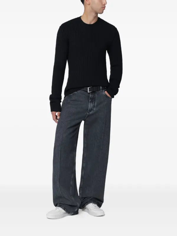 D&G Wide-Leg Black Jeans