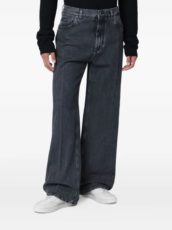 D&G Wide-Leg Black Jeans