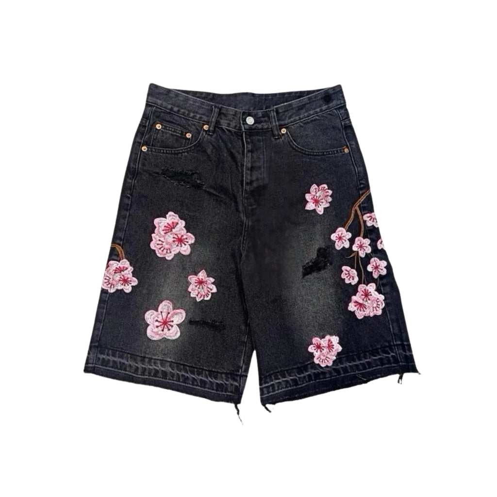 Flower Denim - Shorts