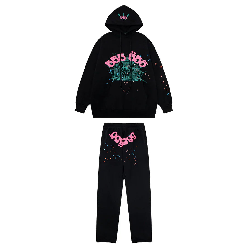 Sp5der Tracksuit Black