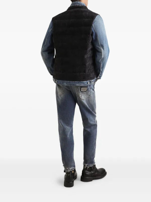 D&G Faded Effect Logo Jeans