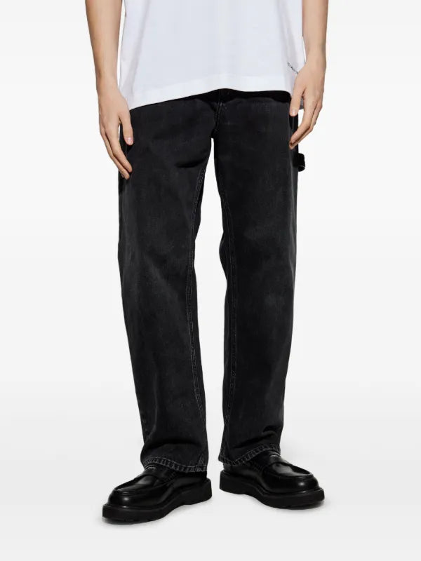 D&G Appliqué Black Straight Jeans