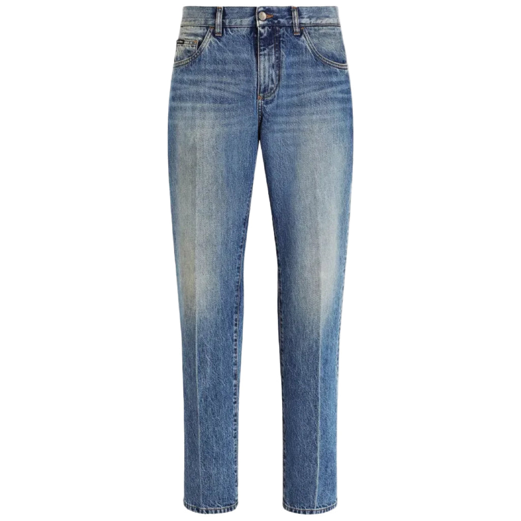 D&G Straight-Leg Blue Jeans