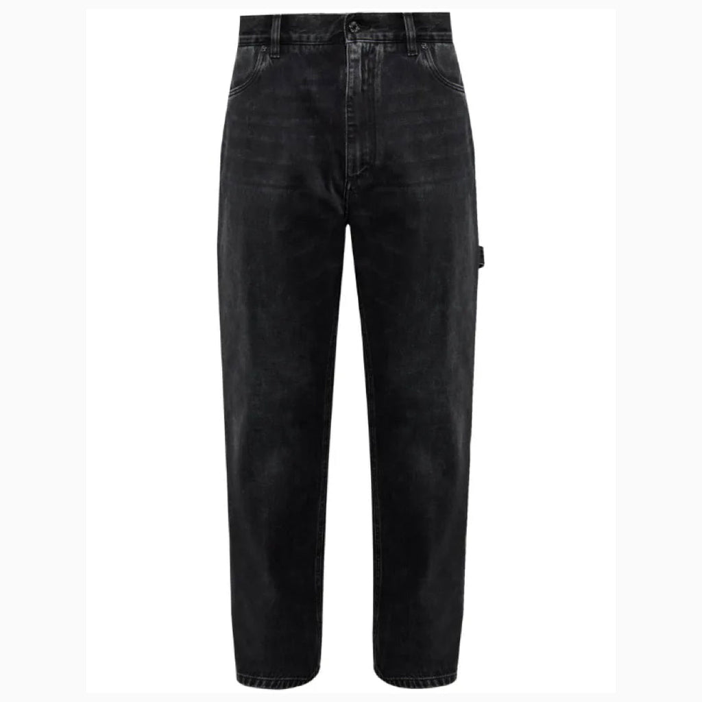 D&G Appliqué Black Straight Jeans